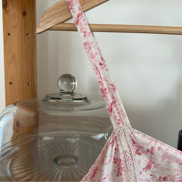 Vintage Laura Ashley Pink Floral Shabby Chic Cottage Core Mini 90’s Dress - Picture 8 of 15